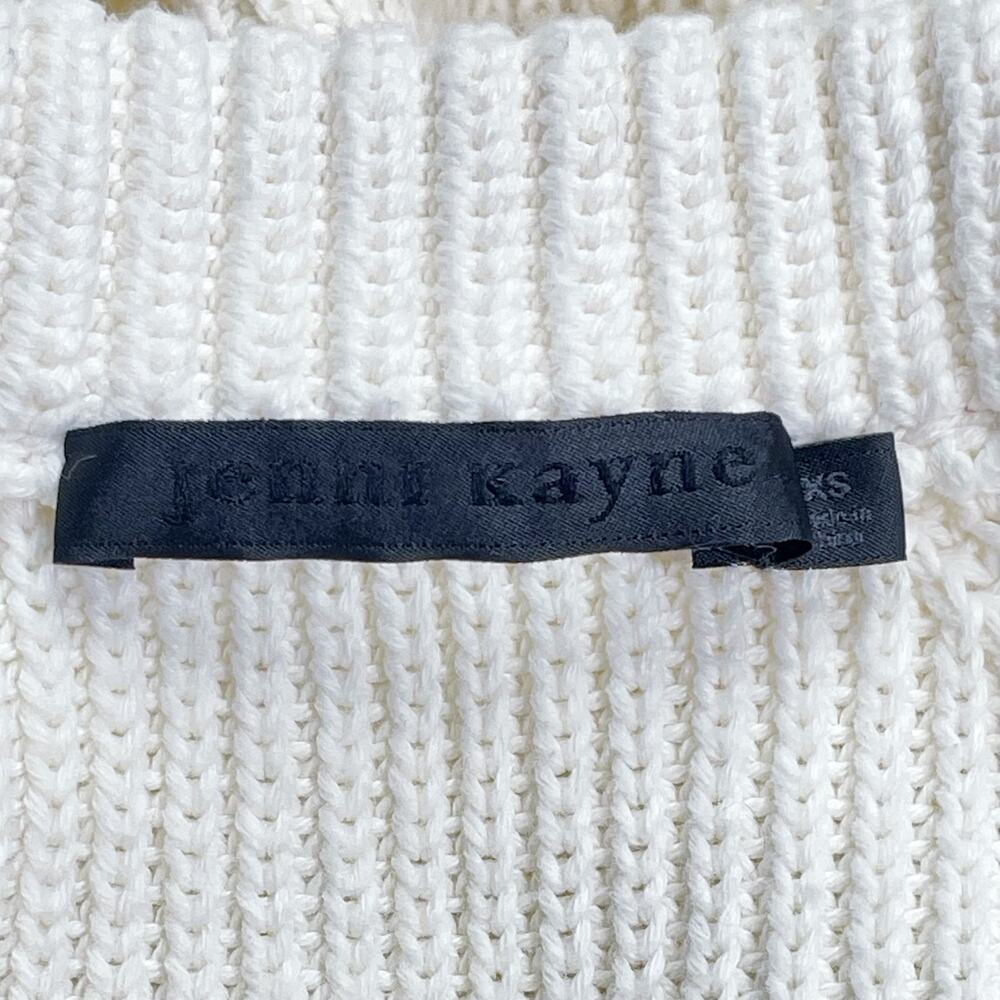 Jenni Kayne Cotton Fisherman Sweater Ivory XS - Picture 5 of 6